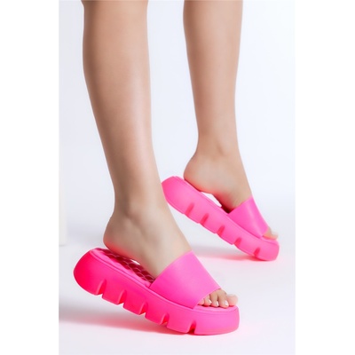 Tonny Black Дамски чехли с дебела подметка - Яркорозови #400848 (400848_Циклама)
