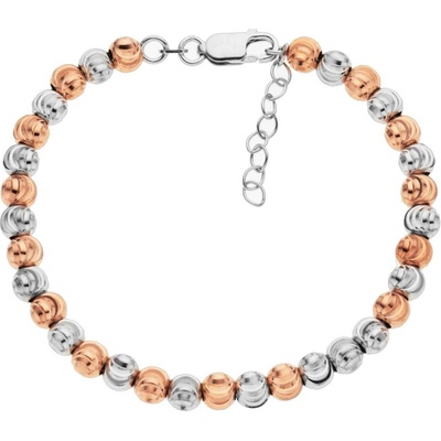 Bealio 06467 stříbrný náramek MĚSÍČNÍ 5 mm ROSE 17+3 cm 03-06467-1666