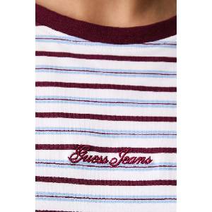 Guess Jeans блуза с дълги ръкави дамска от памук с еластан (W6BI08.K5306)