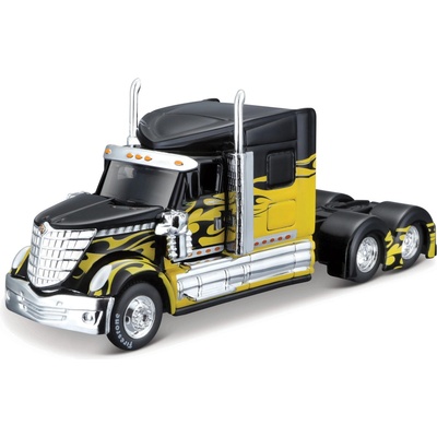 MAISTO design Custom Rigs International Lone Star čierno-žltá 1:64