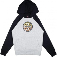 Independent Youth Split Cross Raglan Hood Black/Heather Grey