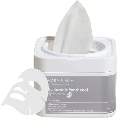 MARY & MAY Hyaluronic Panthenol Hydra Mask - Hydratačná pleťová maska (30 ks)