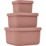 Kikkaboo Сет кутии за храна 3 бр Platinum Silicone Blush (31302050046)
