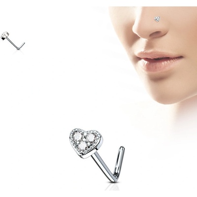 Steel Edge piercing do nosa SENOL598 Biela