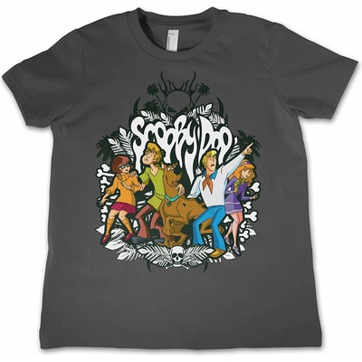 Scooby Doo tričko Scared Scooby Doo Dark Grey