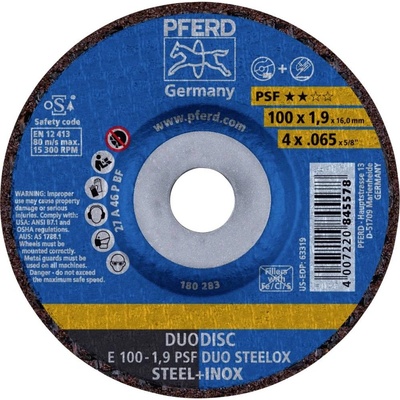 Pferd E 100-1,9 Brúsny kotúč lomený 100 x 16 mm 62010630