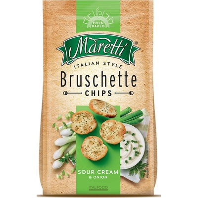 Maretti Bruschette pečené suchary Smetana a cibule 140g