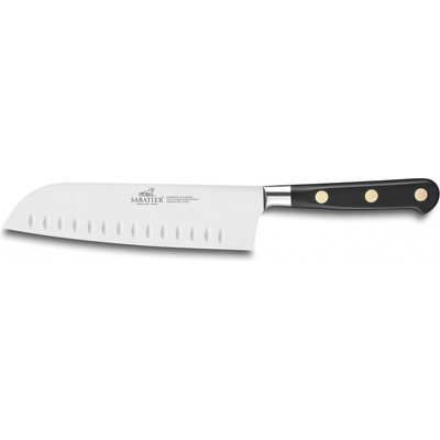 Lion Sabatier Santoku nůž IDÉAL mosazné nýty černá 18 cm