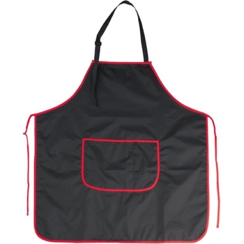 Sibel Cindy Apron Black kadernícka zástera čierna s červenými prvkami