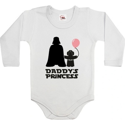 Body s potiskem Star Wars Daddys Princess Bílá Canvas Dětské body Bezvatriko.cz