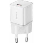 Baseus Мрежово зарядно устройство Baseus GaN5S Fast Charger 1C, 30W, 1 x Type-C F, Бял - 40405