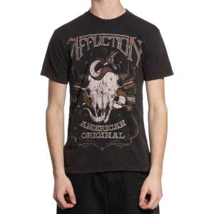 AFFLICTION мъжка тениска affliction - sidewinder - black/brown lava wash - a28550-bblv