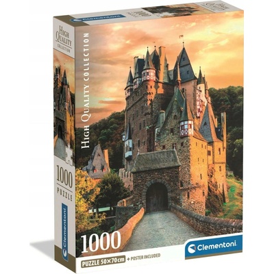 CLEMENTONI Zlatá hodina na hradě Eltz 1000 dílků