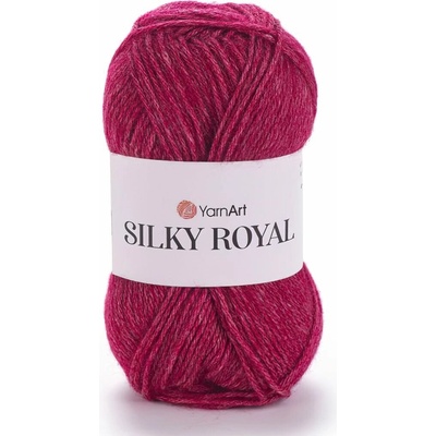 YarnArt pletací příze YarnArt SILKY ROYAL 433 malinová, klasická 50g/140m