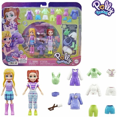 Mattel Polly Pocket Sada bábik s oblečením Kempovanie