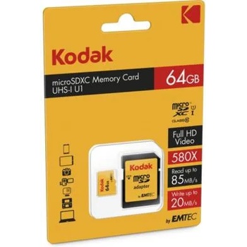 Image 1 of Kodak microSDXC 64GB UHS-I EKMSDM64GXC10K