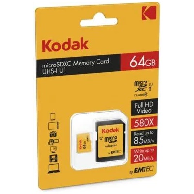 Kodak microSDXC 64GB UHS-I EKMSDM64GXC10K