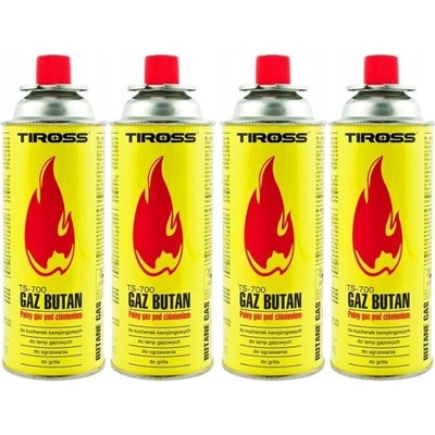 Tiross kartuše Plyn pro cestovní vařič 400ml 10ks