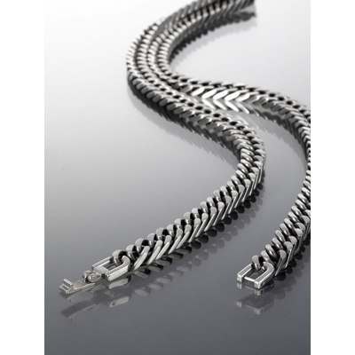 Prosperk Ocelový řetízek pánský stříbrný S4274