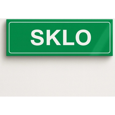 Traiva s.r.o Tříděný odpad Sklo Verze: Samolepka 290 x 100 mm tl. 0.1 mm - Kód: 02068