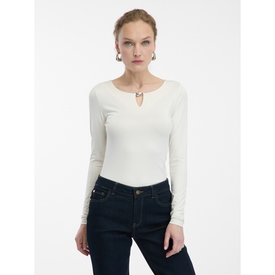 orsay Кремав дамски топ с дълъг ръкав ORSAY Orsay | Byal | ЖЕНИ | M