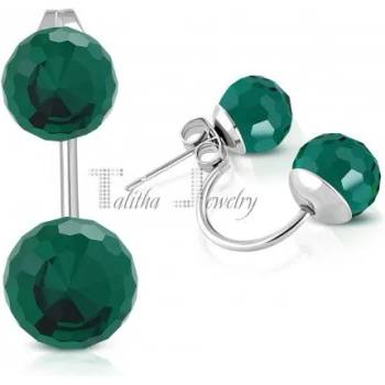 Image 1 of Talitha Дамски обеци със зелен кристал