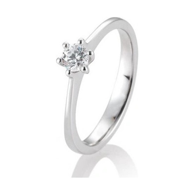 Sofia Diamonds prsteň z bieleho zlata s diamantom BE41 84831