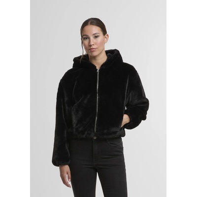 Urban Classics Суичър Ladies Full Zip Faux Fur Hoodie black XSMODEL837 SALE - , размер XS