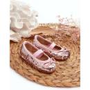 Weries dětské balerínky zdobené flitry růžové