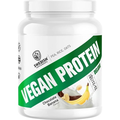 Swedish Supplements Vegan Protein Deluxe | from Pea, Rice and Oats [750 грама] Шоколад с банан