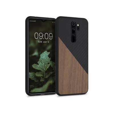 Pouzdro Kwmobile Dřevěné Xiaomi Redmi Note 8 Pro tmavě hnědé