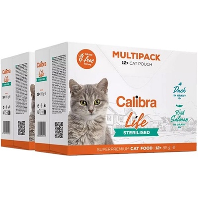 Calibra Cat Life Sterilised Мултипак 24 x 85 г