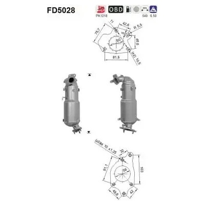 AS Filtr pevných částic ASA FD5028