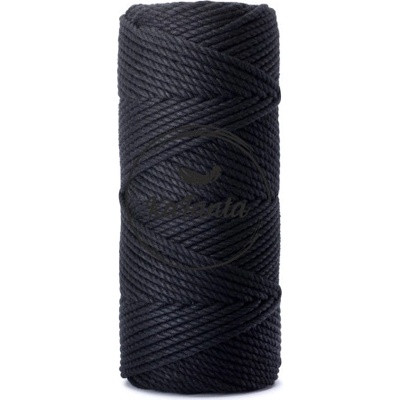 Bavlnená šnúra KaFanta Premium 3PLY 3mm - black