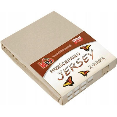 KARO Prostěradlo jersey s gumou béžové cappuccino 076 80x200