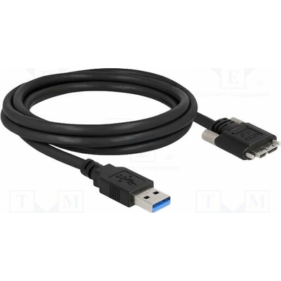 Delock 87800 USB A vidlice USB B micro vidlice zlacený; 2m černý
