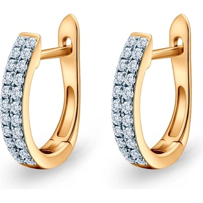 SAVICKI Обеци Savicki: двуцветно злато, диаманти