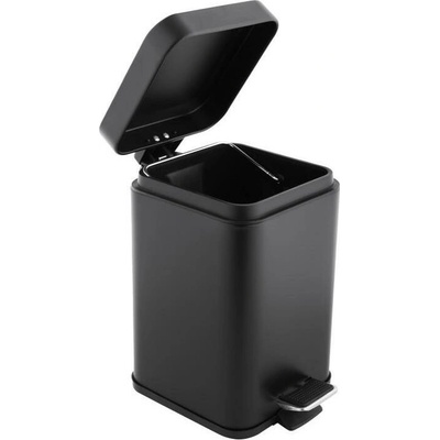 DuraHome Kôš na odpadky, 3 l, štvorec, veko soft close, PIURA 51513, čierny