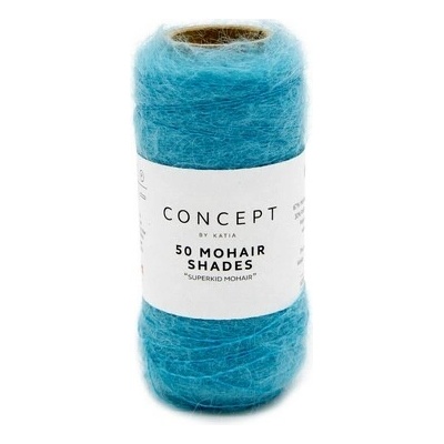 50 MOHAIR SHADES Katia Farby 50 MOHAIR: 26 tyrkysová