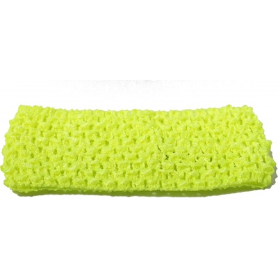 Elastická čelenka síťovaná široká pestré barvy žlutá