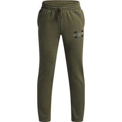 Under Armour B RIVAL Fleece CBLCK GRAPHIC Joggers zelené 6004995-390