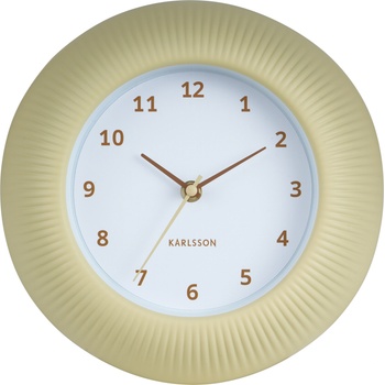 Karlsson Tender Rib стенен часовник, светло жълт (KA6048LY)