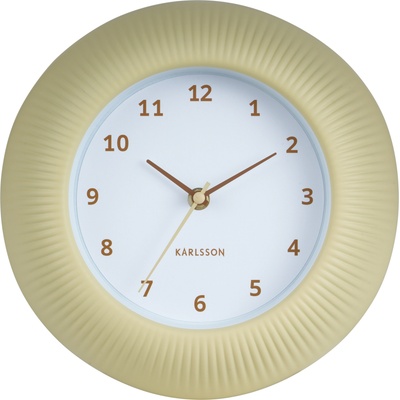 Karlsson Tender Rib стенен часовник, светло жълт (KA6048LY)