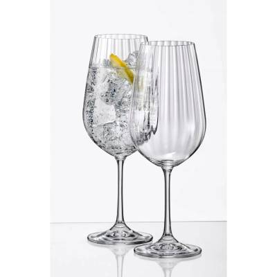 Crystalex Sklenice na bílé i červené víno Viola Waterfall 6 x 550 ml