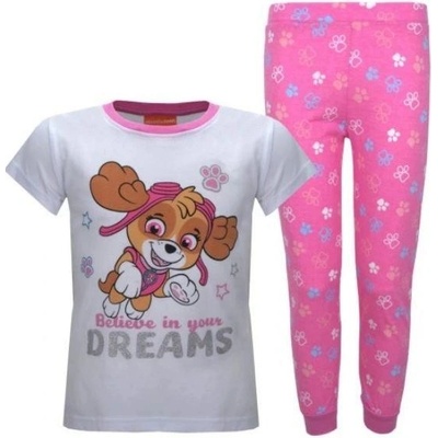 PYŽAMO TLAPKOVÁ PATROLA bílo malinové