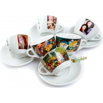 Rosa šálky na cappuccino DIPINTI 6 x 160 ml
