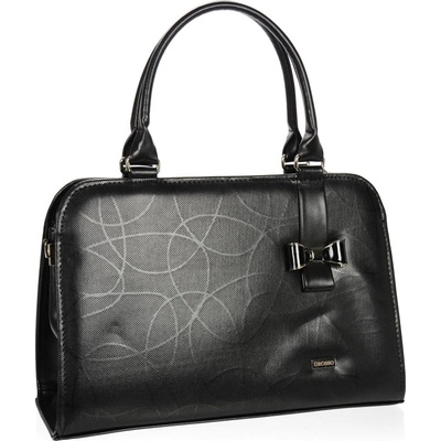 Grosso elegantná dámska kabelka s mašľou S411 čierna