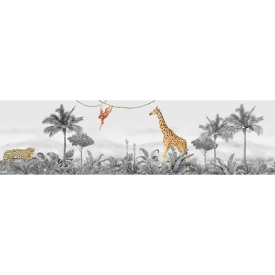 AG Design WBD-8129 Dětská samolepící bordura Jungle, rozměry 5 m x 9,7 cm