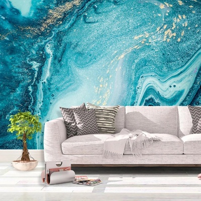Sablio Tapeta Modrý pigment, rozmery 336x220 cm
