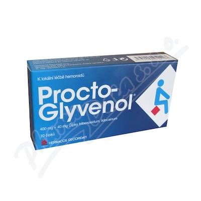 Procto-glyvenol rct.sup.10 400MG/40MG SUP 10